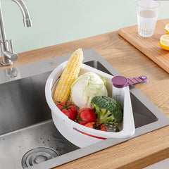 Folding Kitchen Sink Drainer Rack and Storage Shelf