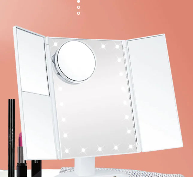 Touch Screen LED Makeup Mirror with Folding Design (One Piece)