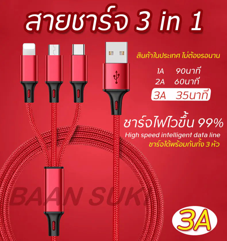 Data Cable, Mobile Charging Cable, Multi-Head Charger