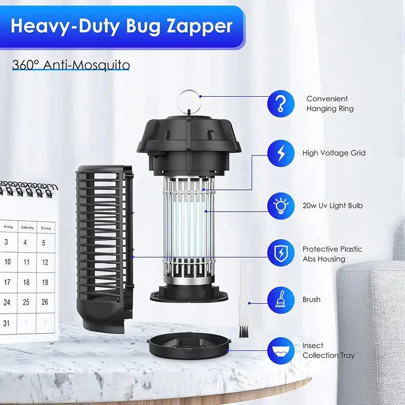 Electric Mosquito Killer Lamp with 20W UV Light, 860ft²
