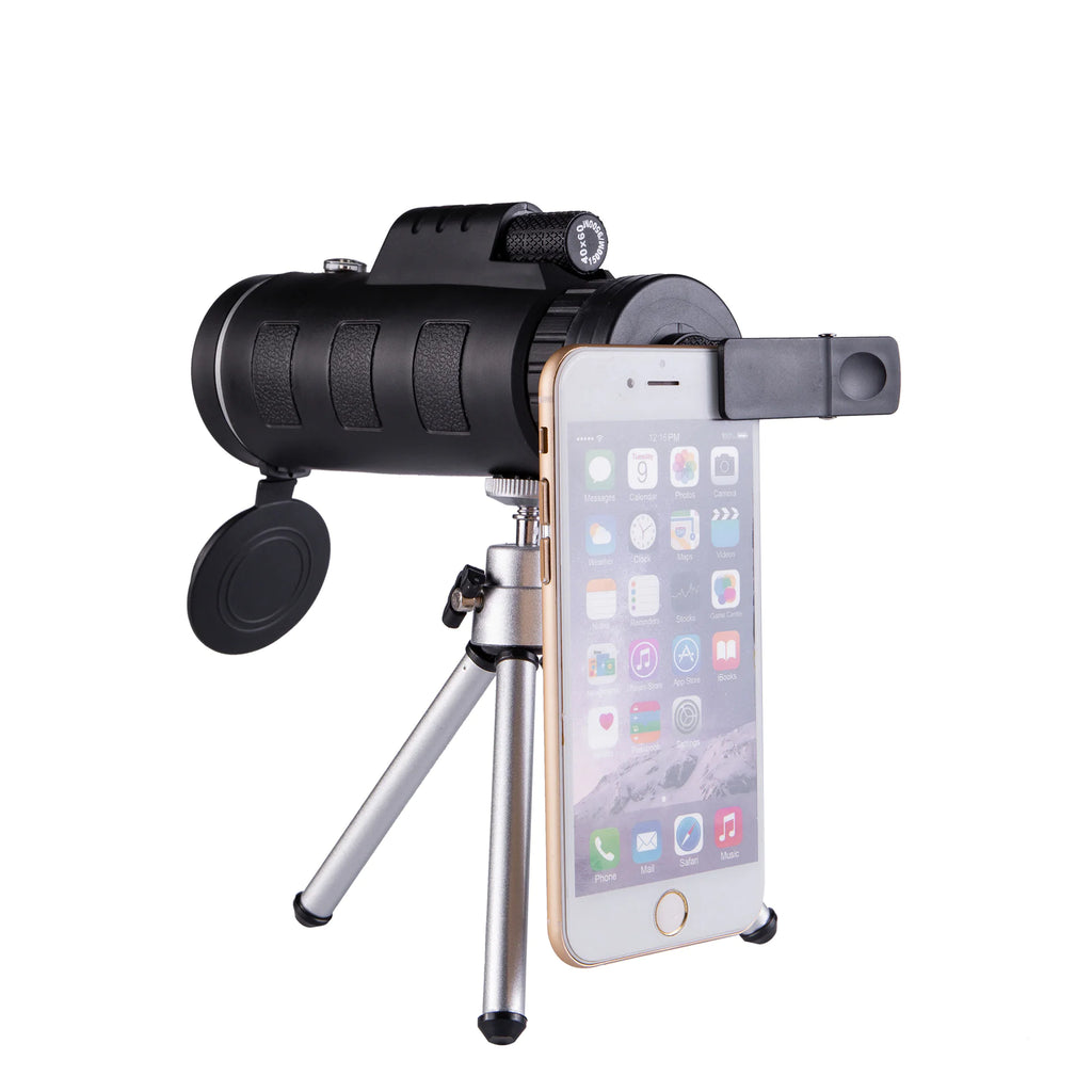 40x60 High Definition Monocular with Phone Holder