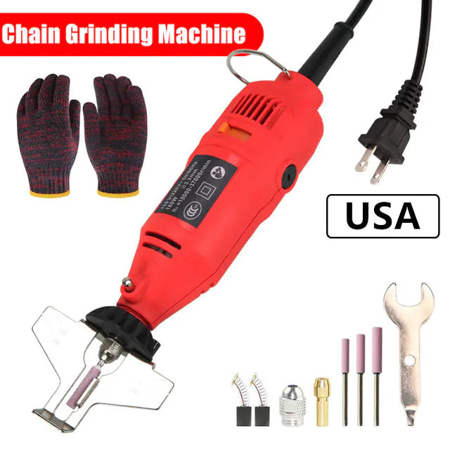 Electric Chainsaw Sharpening Kit with Grinder Tool