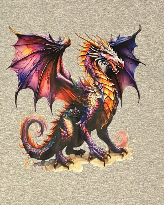 Custom Print T-shirt - Dragons and Lion