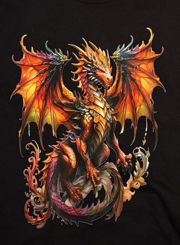 Custom Print T-shirt - Dragons and Lion