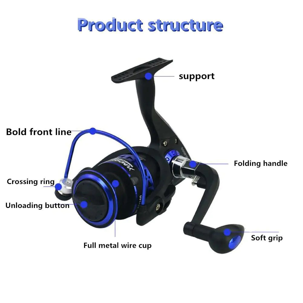 All-Metal Fishing Reel with Stainless Steel Head