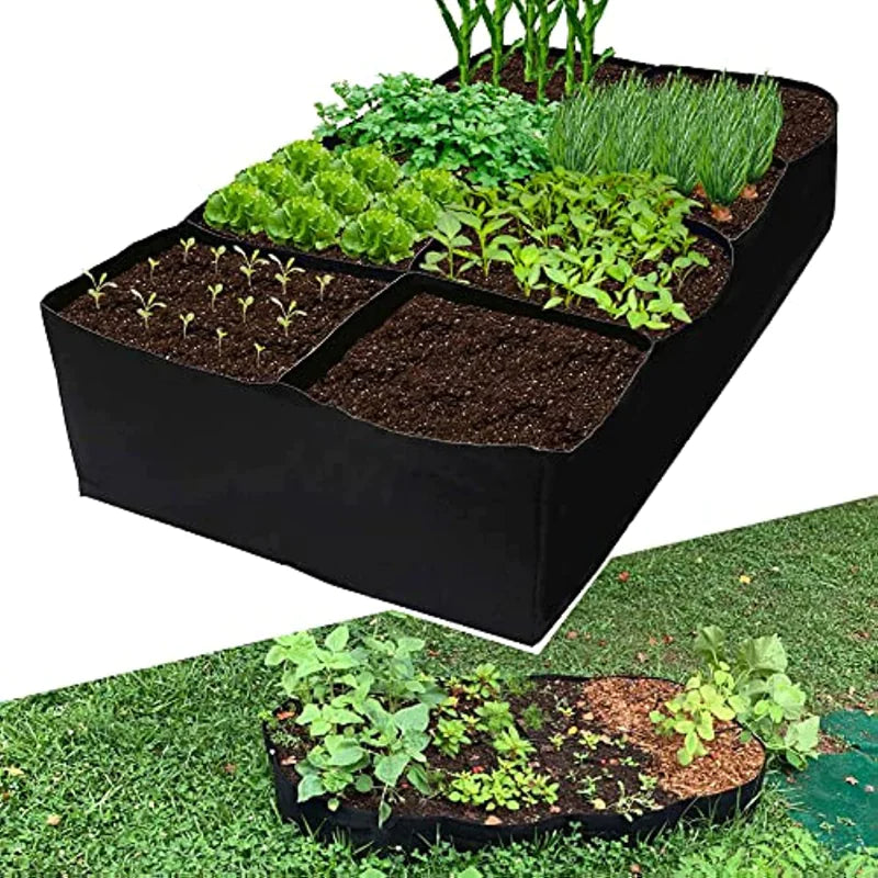 Felt Multi-Grid Rectangular Planting Bag for Vegetables