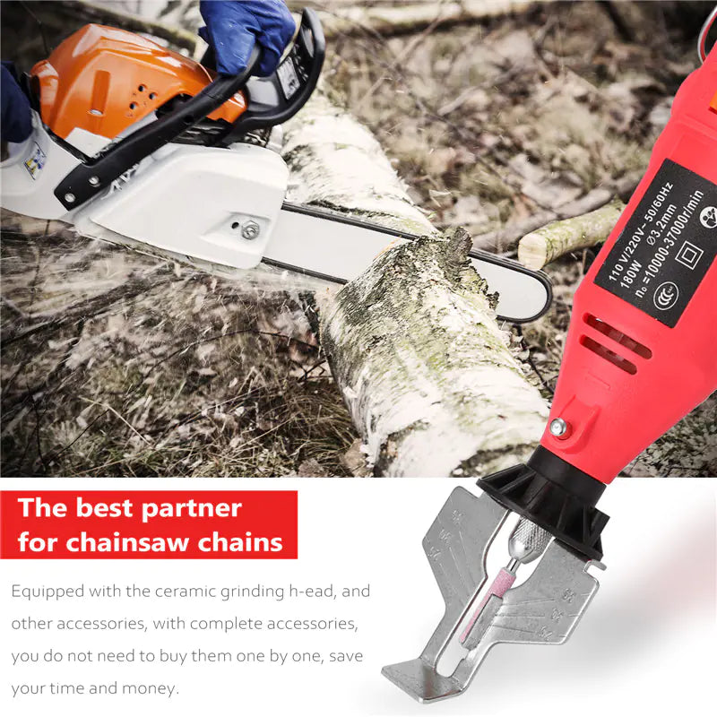 Electric Chainsaw Sharpening Kit with Grinder Tool