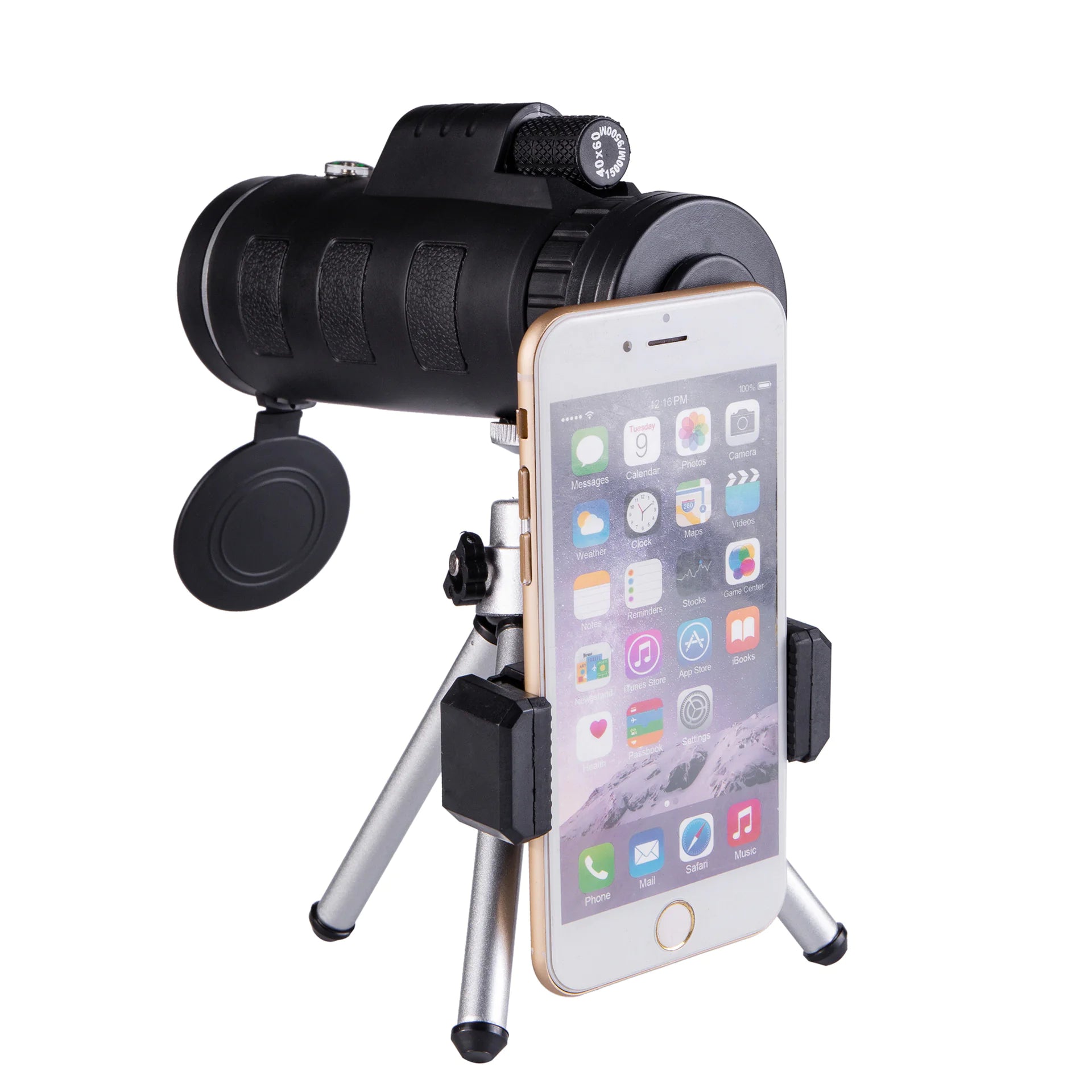40x60 High Definition Monocular with Phone Holder