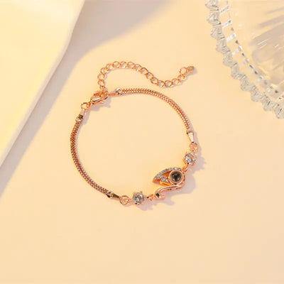 Black Swan Bracelet with Zircon for Fashion Statement