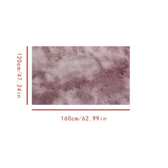 Tie Dye Plush Fabric Rectangle Floor Mat, 47.24x62.99in
