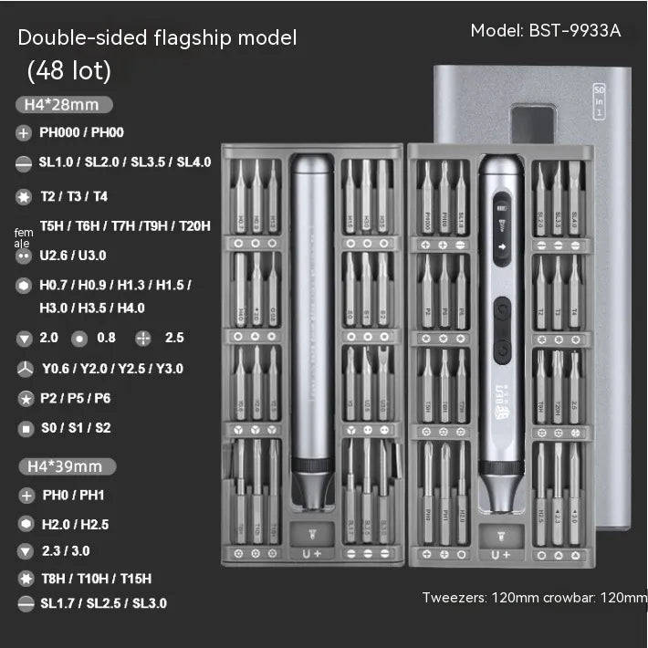 Portable 50-in-1 Rechargeable Electric Screwdriver Set