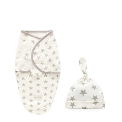 Newborn Cotton Swaddle Wrap with Hat