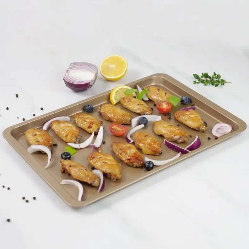 Carbon Steel Rectangular Baking Pan for Muffins & Cookies