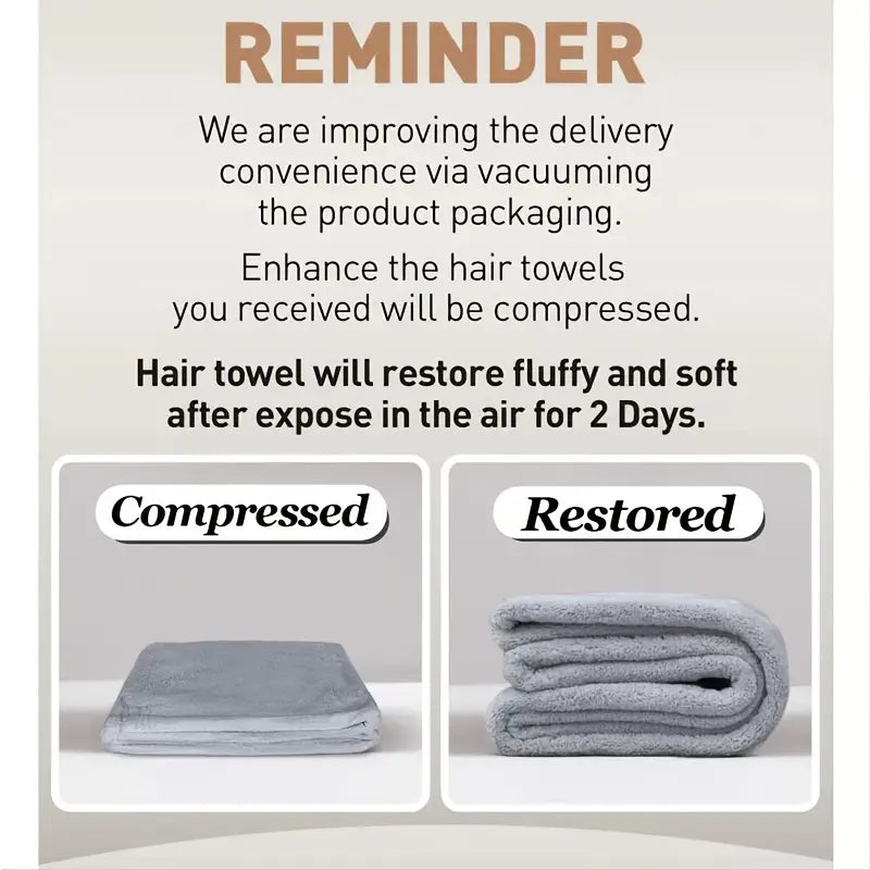 Microfiber Hair Towel Wrap for Curly Hair (1pc)