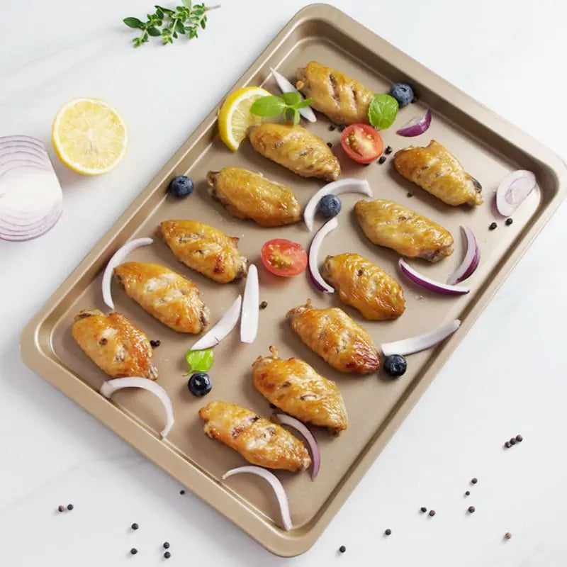 Carbon Steel Rectangular Baking Pan for Muffins & Cookies